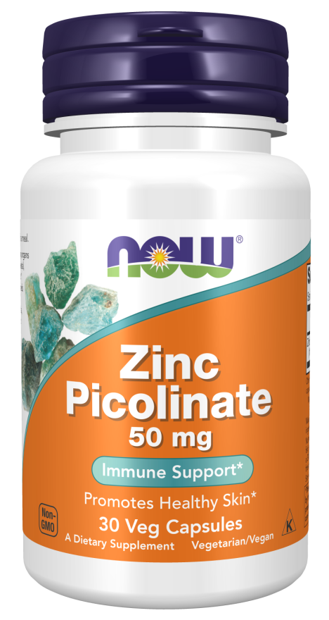 NOW Foods Supplements, Zinc Picolinate 50 mg, Supports Enzyme Functions*, Immune Support*,