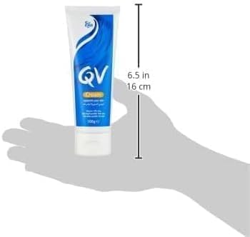 QV Cream with 10% Glycerin (100g) Rich Protective Moisturiser for Sensitive, Dry Skin, Fragrance Free, Noncomedogenic Body Cream, Hydrating Skin Care for Eczema, Psoriasis, Dermatitis, Tube