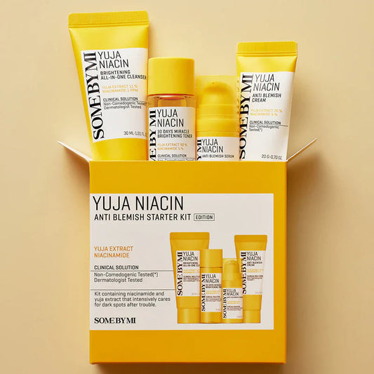 SOME BY MI, Yuja Niacin, Anti Blemish Starter Kit Edition, 4 Piece Kit