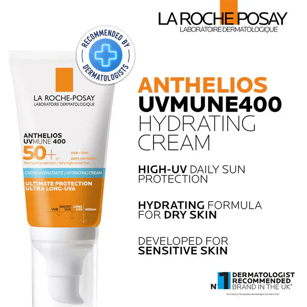 LA ROCHE-POSAY ANTHELIOS UVMUNE 400 50+spf Hydrating Sunscreen Cream 50ml