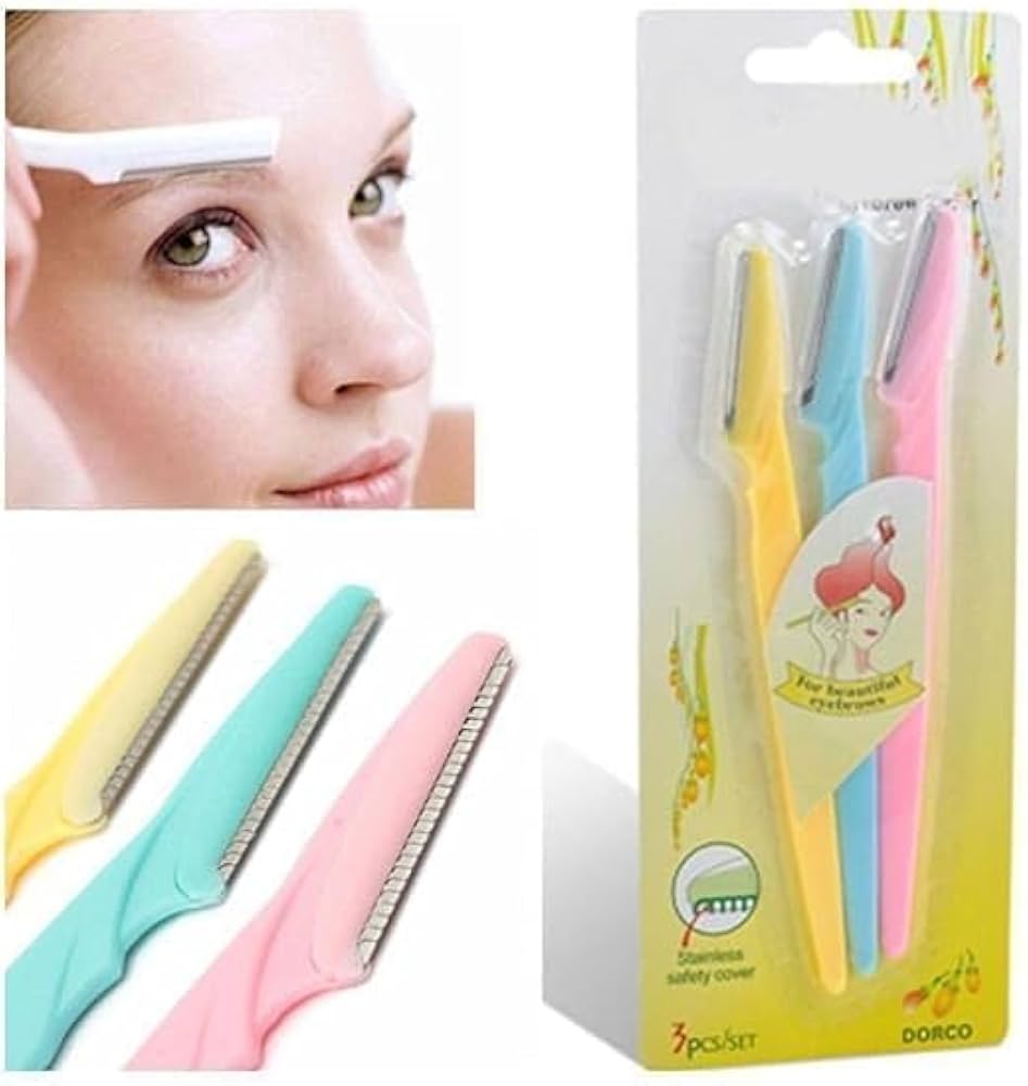 Grooming Razor Eyebrow, Facial, Sensitive Areas Set of 3