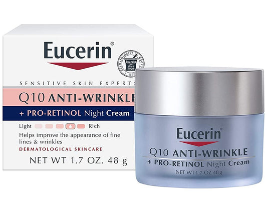 Eucerin, Q10 Anti-Wrinkle, +Pro-Retinol Night Cream, 48g
