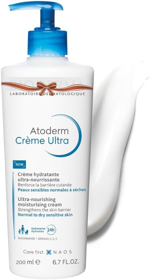 Biodeerma Atoderm Crème Ultra, Ultra-Nourishing Moisturising Cream, 200ml, 24h Hydration, For Normal to Dry Sensitive Skin