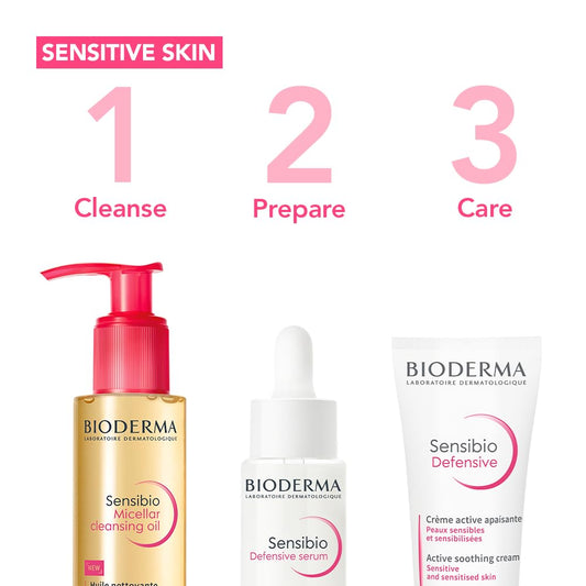 Bioderma Sensibio Micellar Cleansing Oil, 1st Ecobiological Micellar Formula Gentle Face Cleanser That Deeply Cleanses, Soothes & Nourishes Skin with Oil-to-Milk Texture, Fragrance-Free, 5 Fl Oz