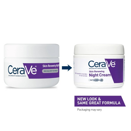 CeraVe Skin Renewing Night Cream – 30 g | With Peptides, Niacinamide & Ceramides