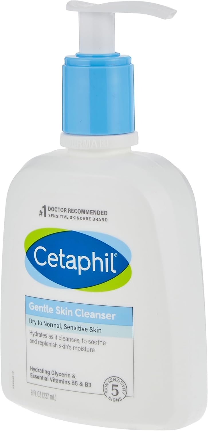 Cetaphil Gentle Facial Cleanser Dry to Normal, Sensitive Skin 237ml