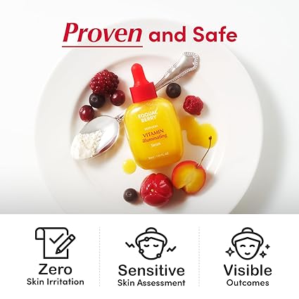 EQQUALBERRY Vitamin Illuminating Serum – 40% Acerola, Niacinamide, Arbutin & Ceramide – Brightening & Hydrating Serum for Even Skin Tone