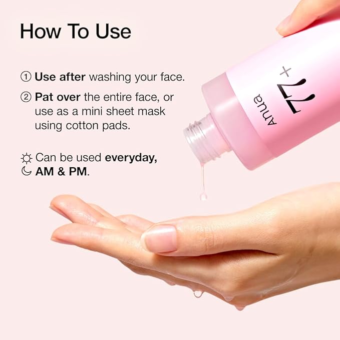Anua Peach 77 Niacin Essence Toner 250ml / Brightening Toner for Face, Niacinamide, Panthenol,