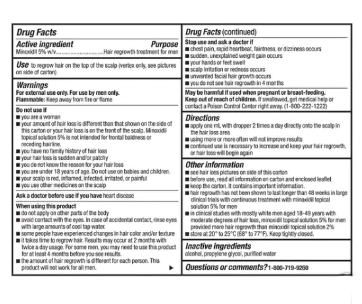 Kirkland Signature,6 Months-Minoxidil 5% Topical Solution Extra Strength Hair Regrowth Treatment for Menă Dropper Applicator and Pump Mist Sprayer IncludedăHair Loss Regrowth -Total 12 Oz