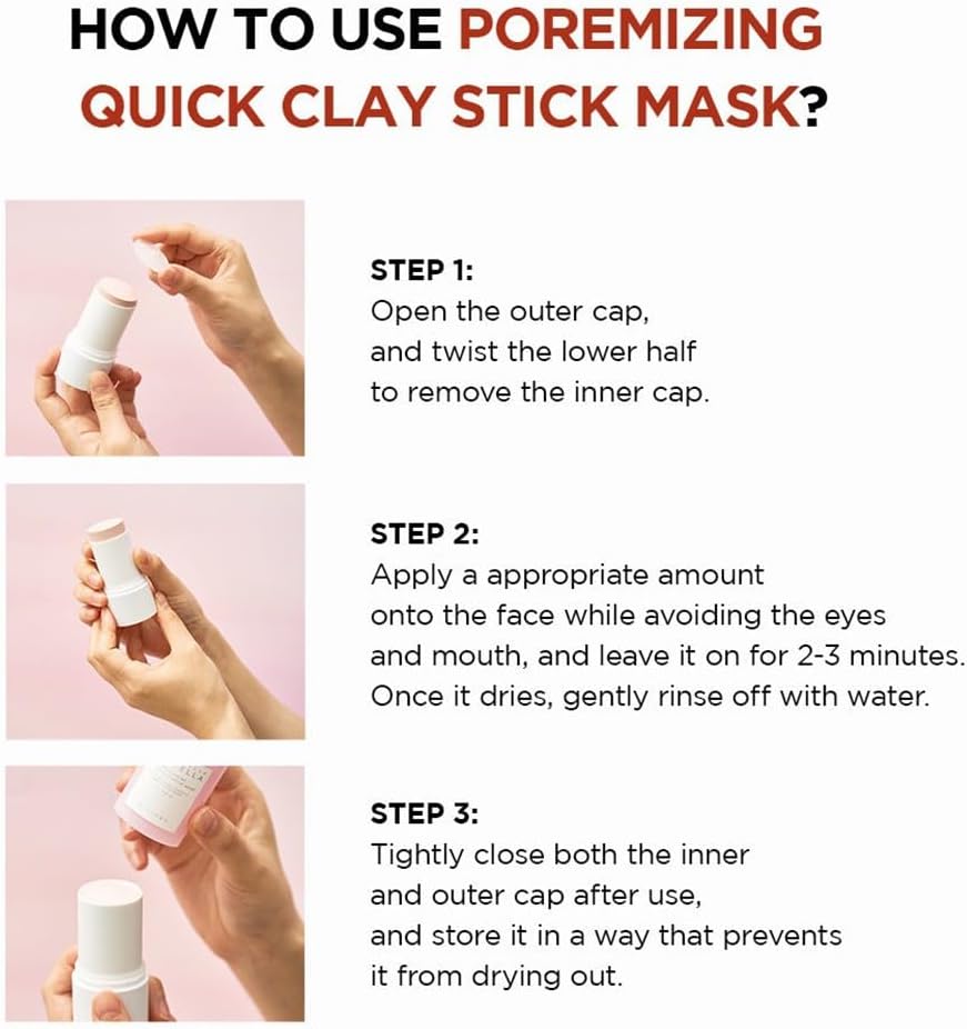 SKIN1004 Madagascar Centella Poremizing Clay Stick Mask – 27g | Quick Pore Care with Pink Clay & Centella