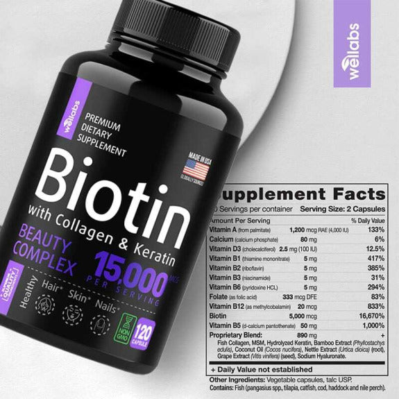 Biotin 15000, Hair Skin and Nails in Osu - Vitamins & Supplements