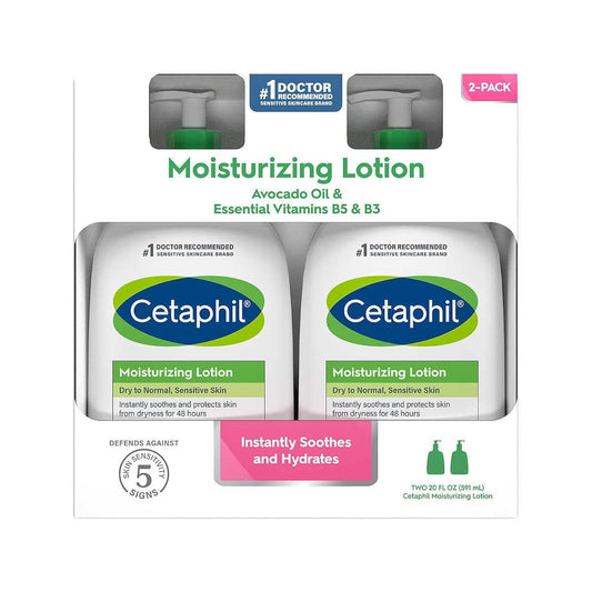 Cetaphil Moisturizing Lotion (Dry to Normal, Sensitive Skin) Avacado Oil & Essential Vitamins B5 & B3 591 ml