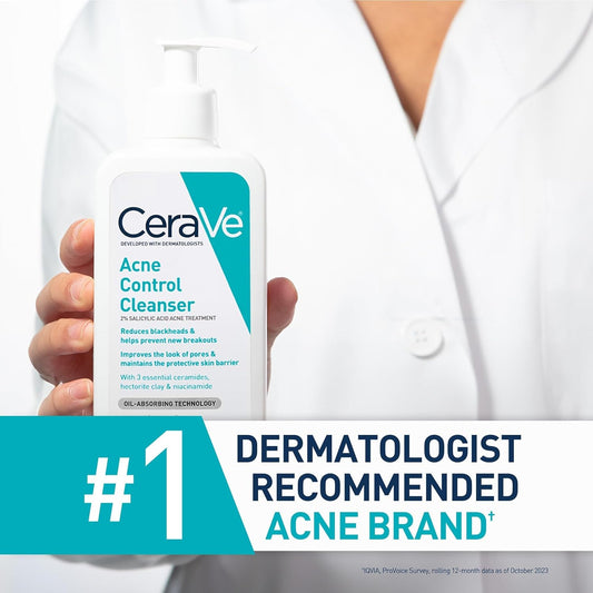CeraVe Acne Control Cleanser | With 2% Salicylic Acid & Niacinamide