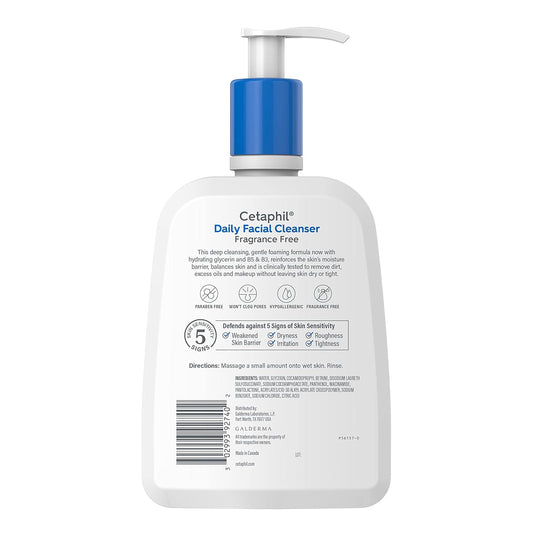 Cetaphil Daily Facial Cleanser Combination to Oily, Sensitive Skin