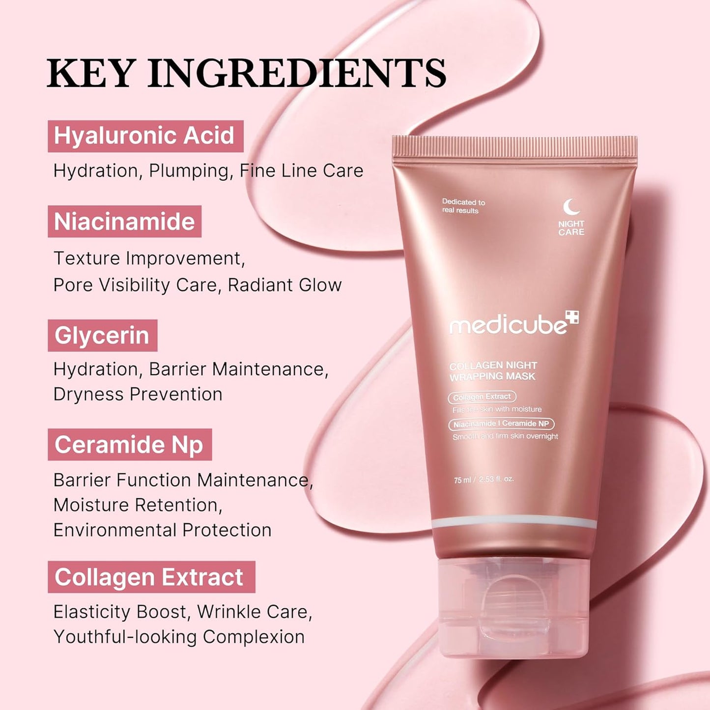 Medicube Collagen Night Wrapping Mask with jelly brush