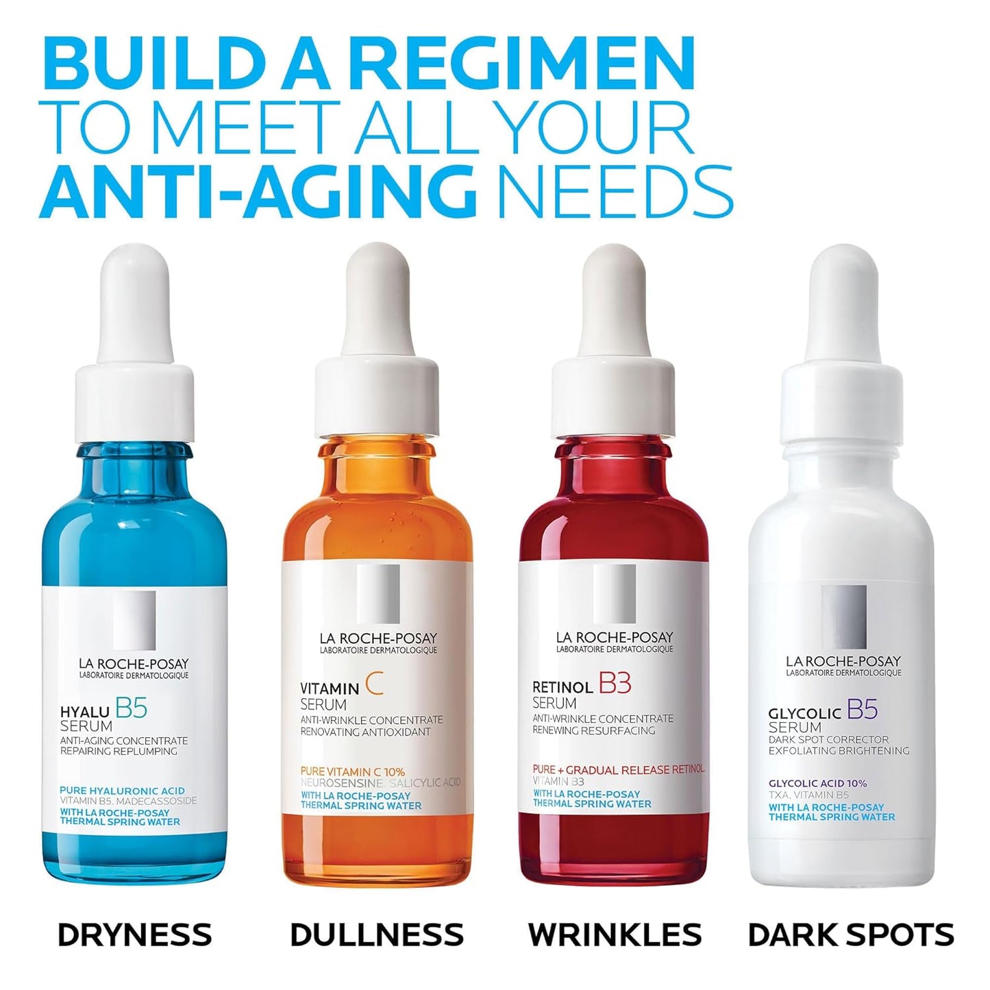 LA ROCHE-POSAY Glycolic B5 Serum Dark Spot Corrector Exfoliating Brightening (suitable for Sensitive Skin)