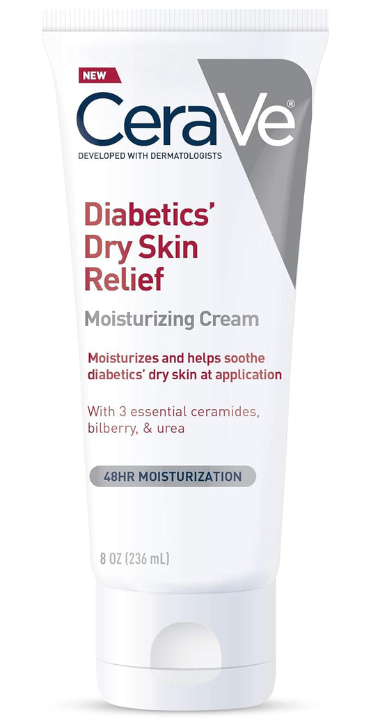 CeraVe Diabetics’ Dry Skin Relief Moisturizing Cream – 236ml | 48HR Hydration