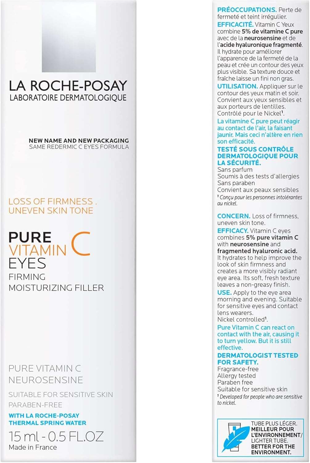La Roche-Posay Pure Vitamin C EYES Firming & Moisturizing Filler â Anti-Wrinkle Eye Cream (15ml)