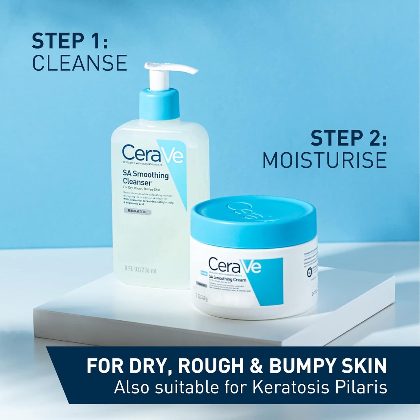CeraVe SA Smoothing Cream For Dry, Rough, Bumpy Skin 340 g