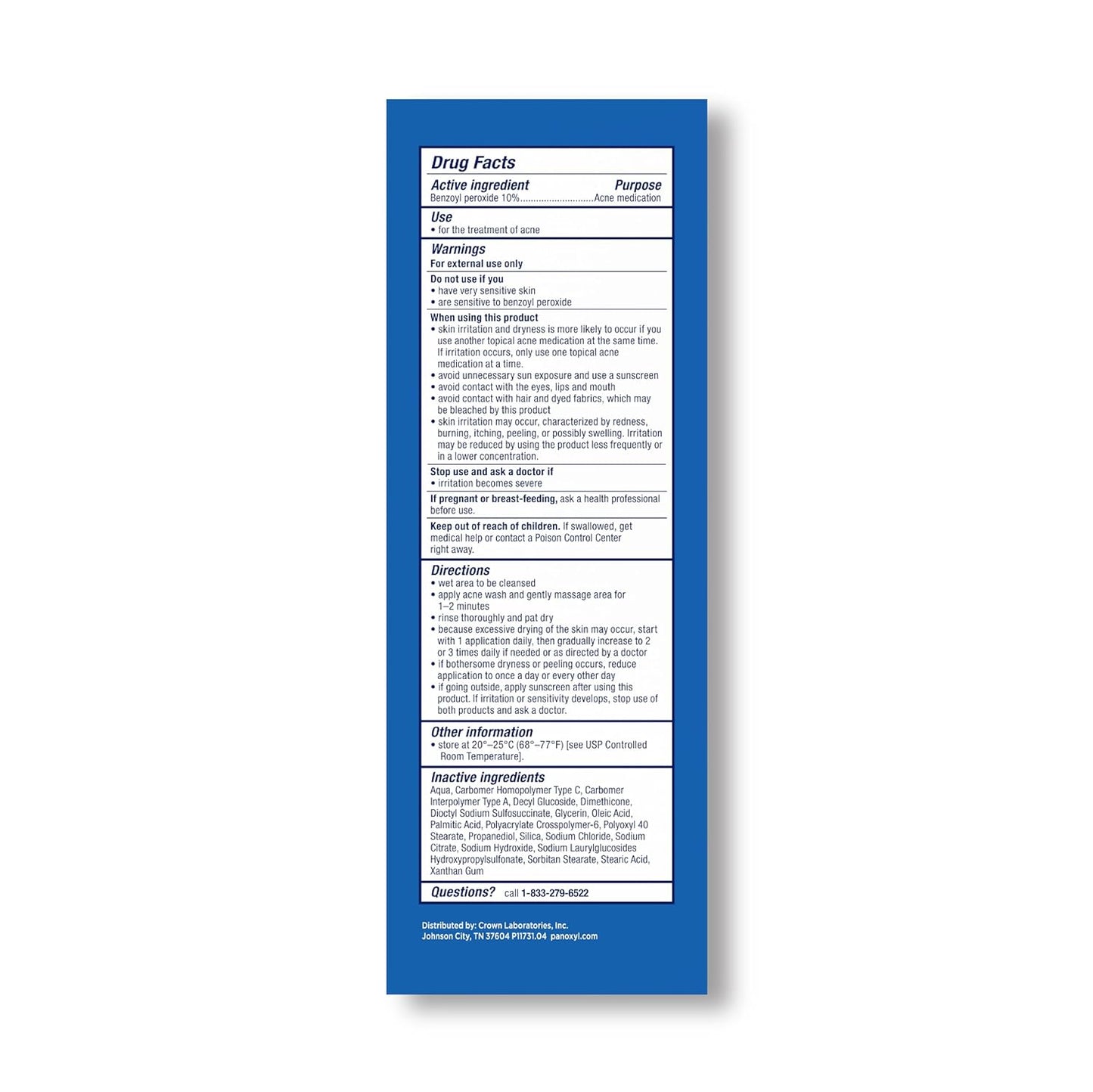 PanOxyl Acne Foaming Wash