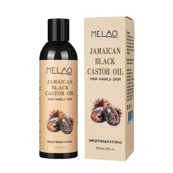 Melao Jamaican Black Castor Oil 100% Pure & Natural (Hair, Nails, Skin) 237 ml