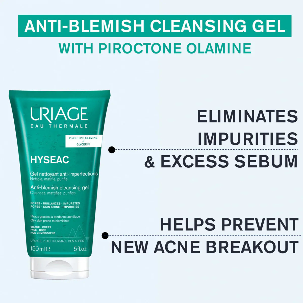 Hyseac Cleansing Gel - 150ml - Uriage