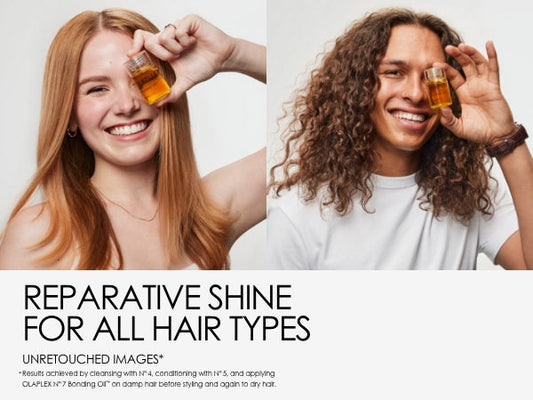 Olaplex No. 7 Bonding Oil, Concentrated High Shine Oil, Heat Protectant, Visibly Smooths & Softens Hair, Added Color Vibrancy, Up to 72 Hour Frizz Control, For All Hair Types, 1 fl oz