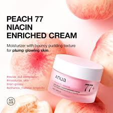 Anua Peach Niacinamide Cream, Face Moisturizer for Dry Skin with Vitamin B12, Collagen, Ceramide, Panthenol, Korean Skin Care for Glass Skin (50ml)