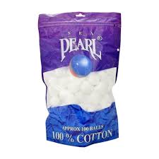 Sea Pearl Cotton Balls 100 Cotton Balls (approx.)