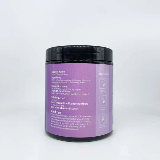 DUOZI Marine Collagen Powder with Biotin, Vitamin C, and Melatonin (258g size)