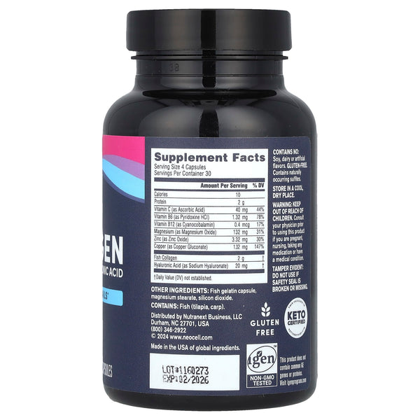 Neocell Laboratories, Marine Collagen With Hyaluronic Acid, 120 Capsules