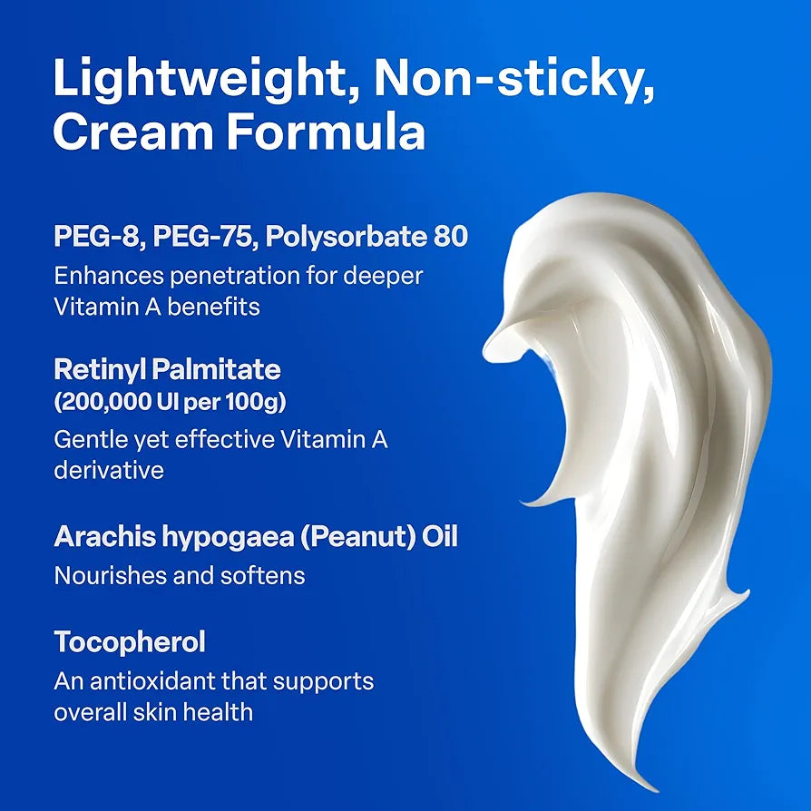 French Pharmacy Vitamin A (Retinoids) Lightweight Face Cream for Anti-Aging, Reduce Wrinkles, Prevents Acne Breakouts, and Hyperpigmentation - Skincare for Smooth, Radiant Skin - 50g Cream