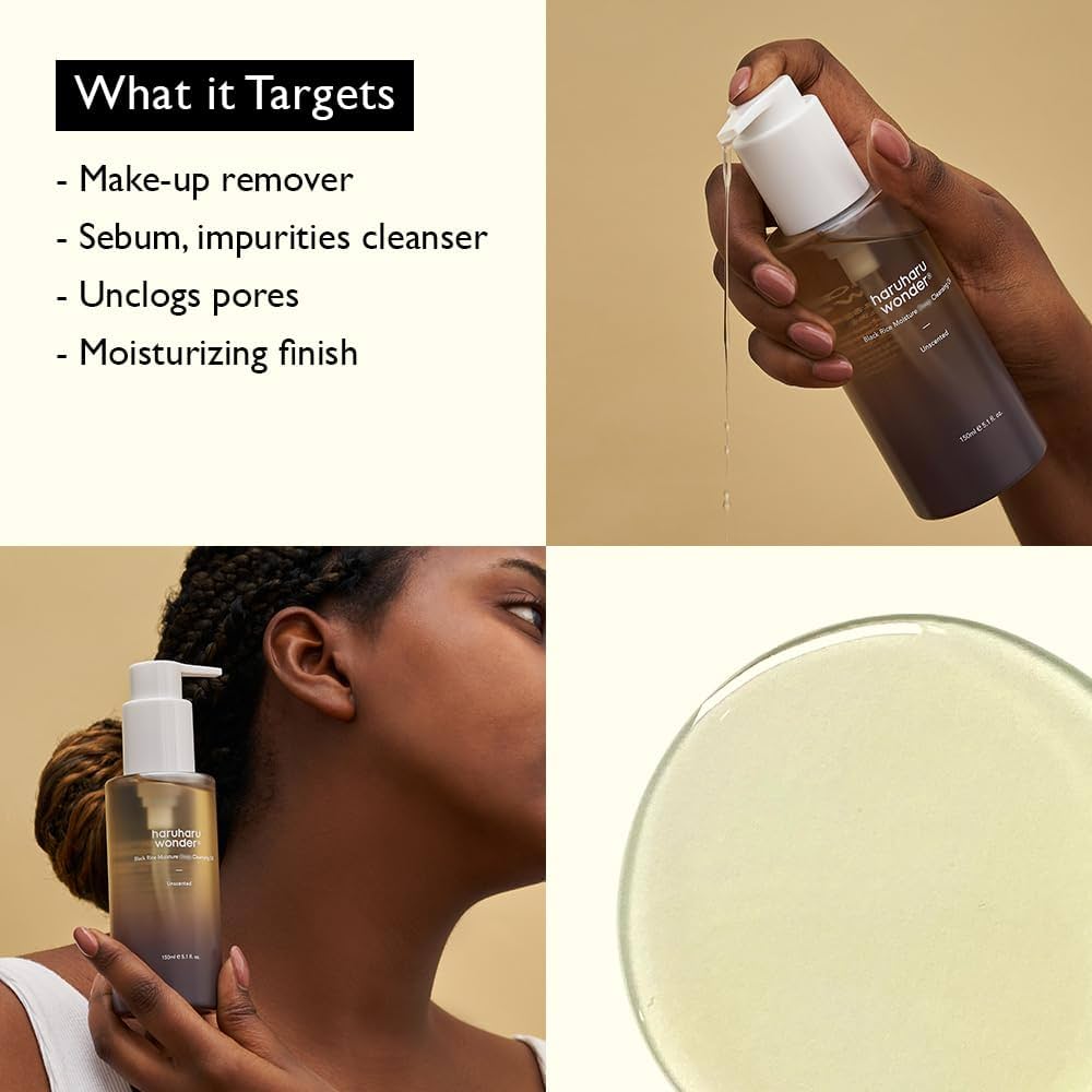 HARUHARU wonder Black Rice Double Cleansing Duo – Cleansing Oil & Soft Gel