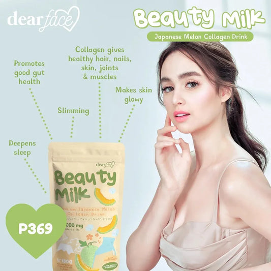 Dear Face Beauty Milk & Bean Premium Japanes Drink 10 Sachets x 18 Grams