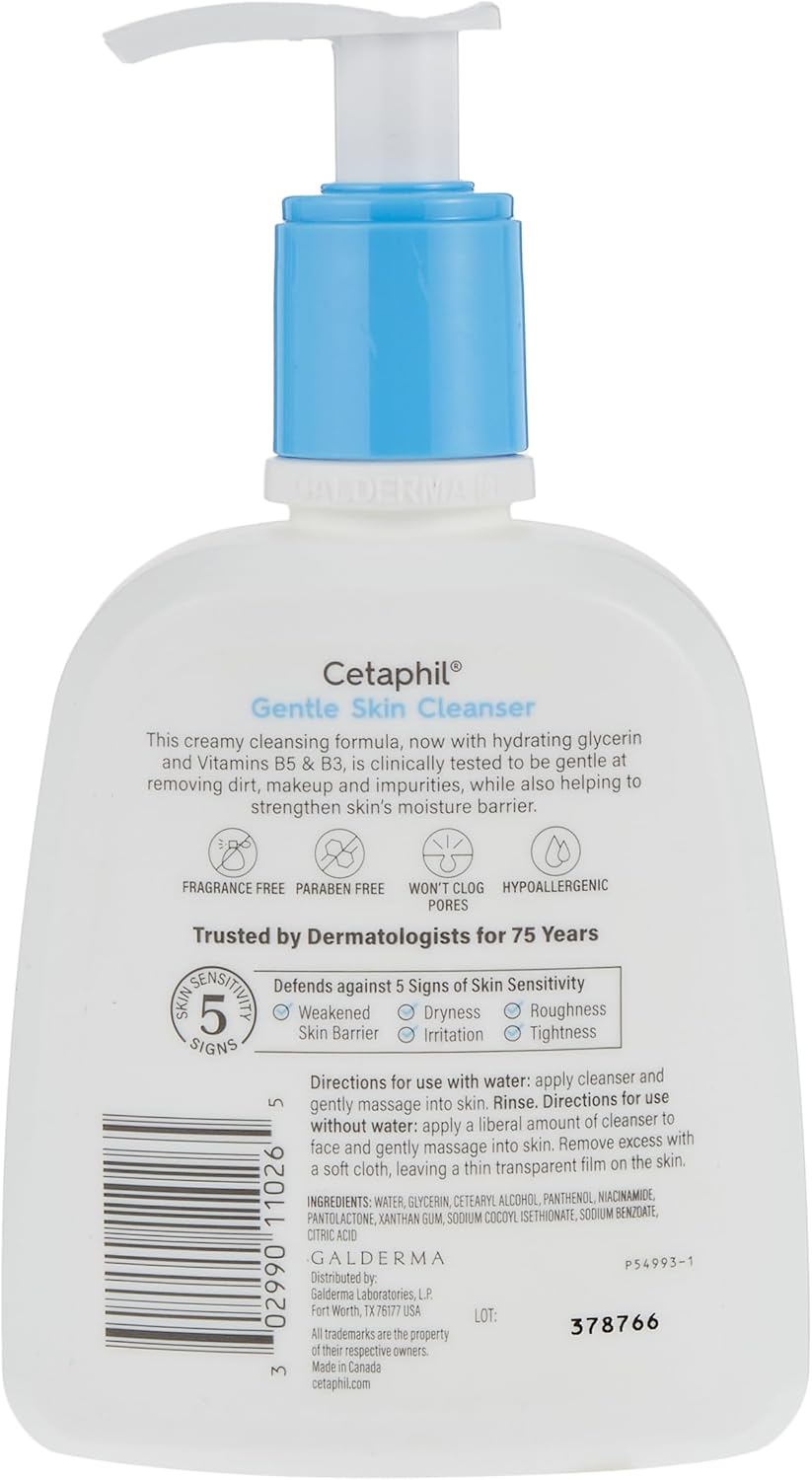 Cetaphil Gentle Skin Cleanser Normal to Dry, Sensitive Skin 500ml