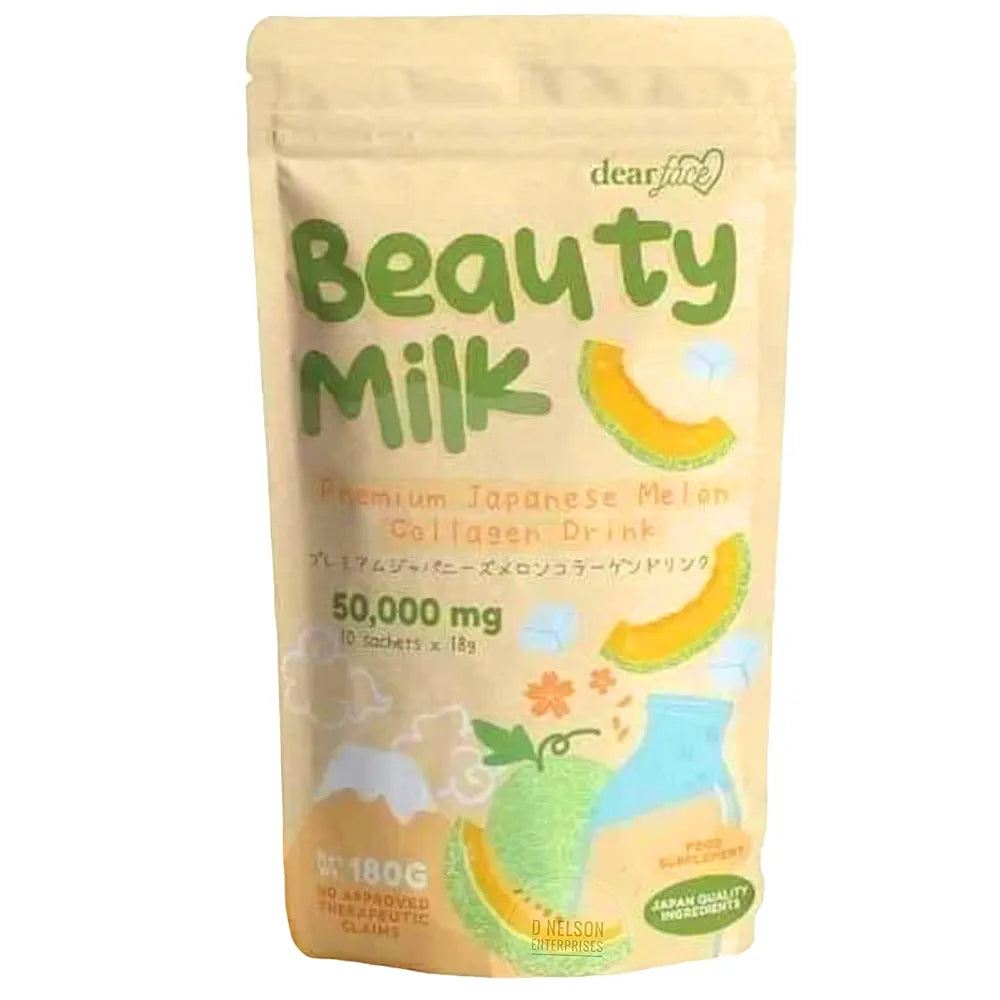 Dear Face Beauty Milk & Bean Premium Japanes Drink 10 Sachets x 18 Grams