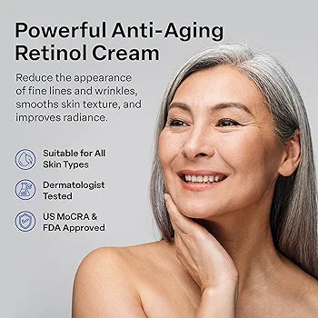 French Pharmacy Vitamin A (Retinoids) Lightweight Face Cream for Anti-Aging, Reduce Wrinkles, Prevents Acne Breakouts, and Hyperpigmentation - Skincare for Smooth, Radiant Skin - 50g Cream