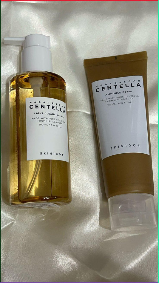 Centella face cleanser Trio. Centella Double Cleansing Duo + Probio Cica Enrich Cream