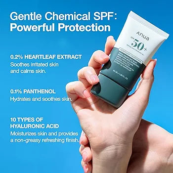 Anua
Healtleaf
Silky Moisture Sun Cream
SPF 50, 50 ml