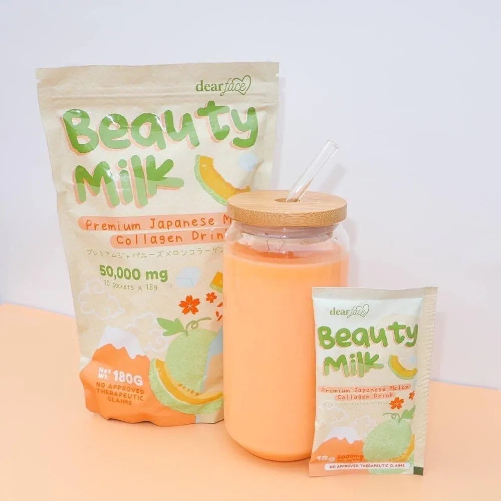 Dear Face Beauty Milk & Bean Premium Japanes Drink 10 Sachets x 18 Grams