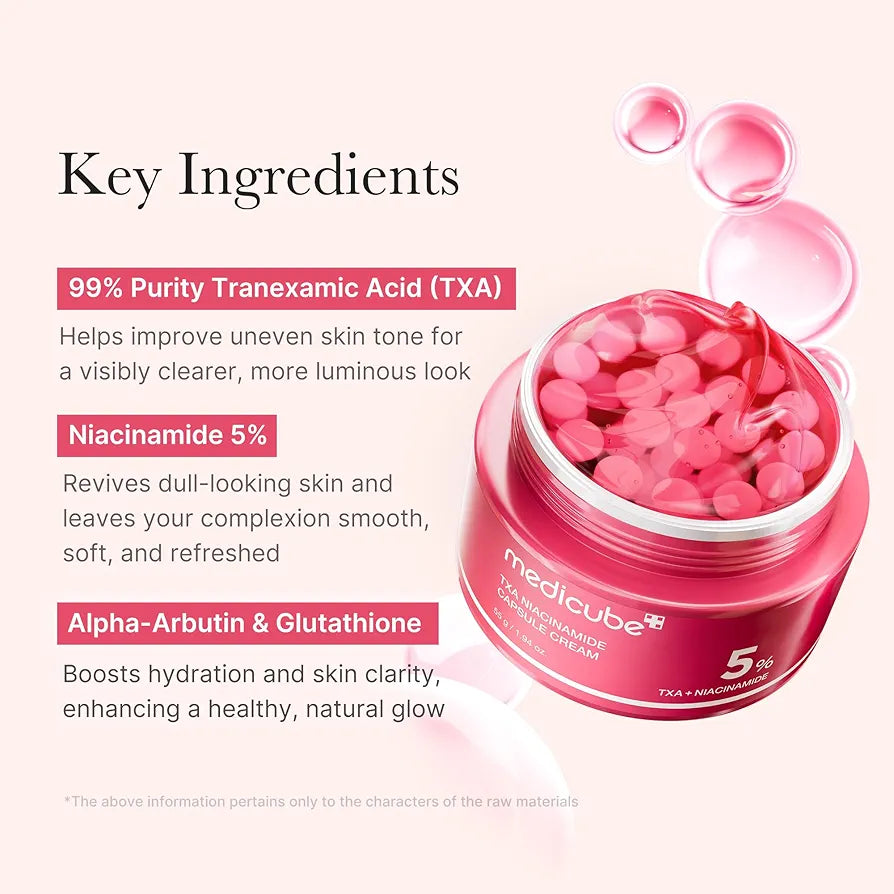 Medicube TXA Glow & Care Duo | TXA + Niacinamide Serum & Capsule Cream