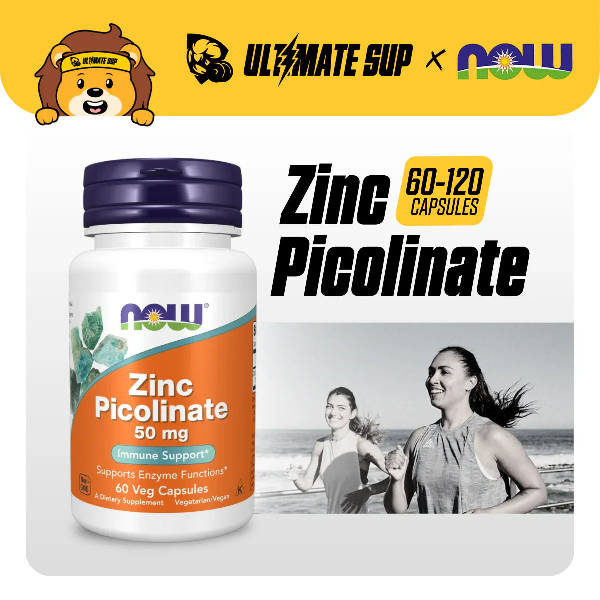 NOW Foods Supplements, Zinc Picolinate 50 mg, Supports Enzyme Functions*, Immune Support*,