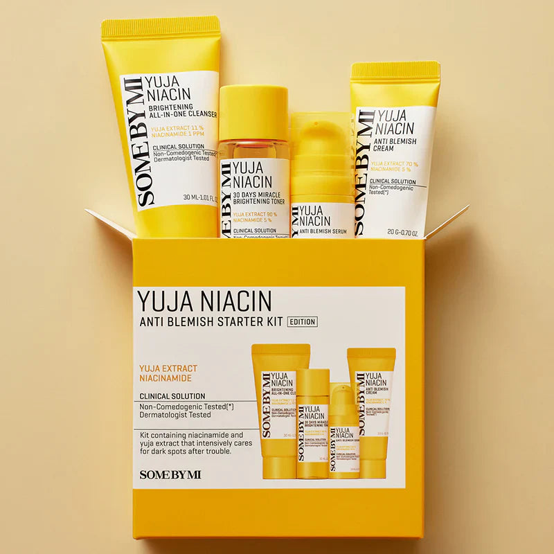 SOME BY MI, Yuja Niacin, Anti Blemish Starter Kit Edition, 4 Piece Kit