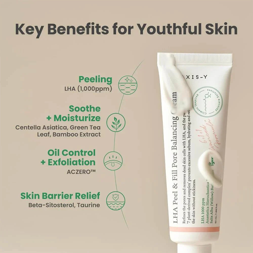 AXIS - Y (اكسيس-واي )- Pore Balancing Cream Exfoliating and Filling with Lipohydroxy Acid