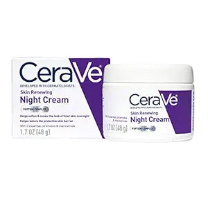 CeraVe Skin Renewing Night Cream – 30 g | With Peptides, Niacinamide & Ceramides