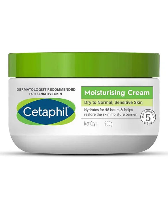 Cetaphil Moisturizing Cream for Sensitive Skin, 48-Hour Hydration, Fragrance-Free, 250g