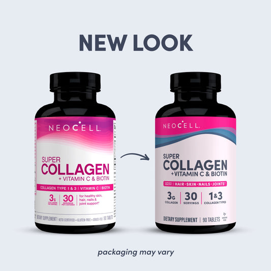 NEOCELLSuperCollagen+Vitamin C & Biotin(For Healthy Skin, Hair, Nails & Joint Support). 180 TABLET