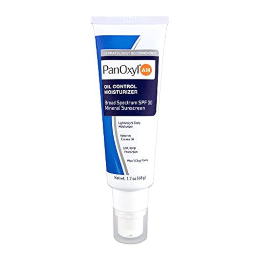 PanOxyl AM Oil Control Moisturizer Broad Spectrum SPF30 Mineral Sunscreen 48 g