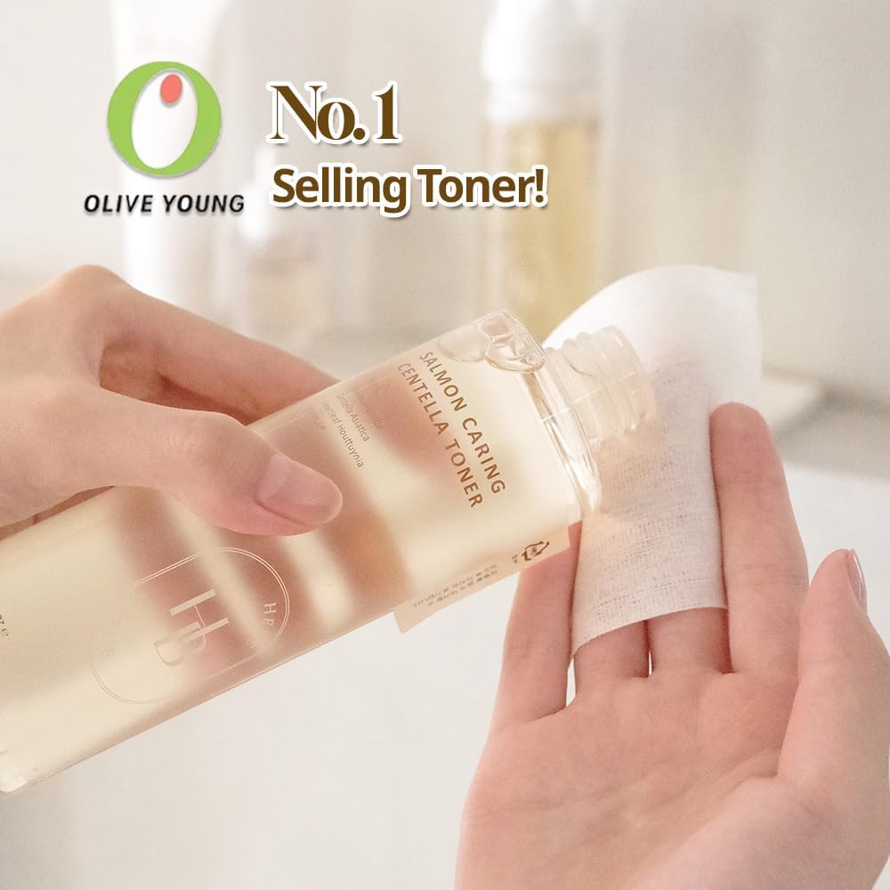 Salmon Caring Centella Toner - Salmon PDRN, pH 5.5, Salmon Egg Extract, Centella, Madecassoside, Restore and Rejuvenate, Refine Skin Texture, Low Irritation, Korean Skincare, K-Beauty