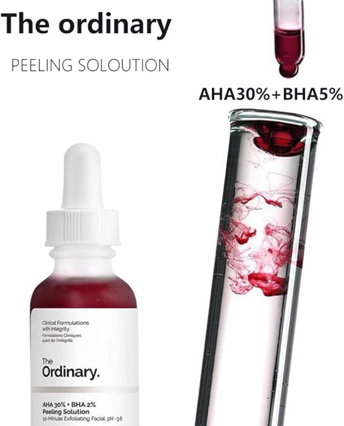 The Ordinary AHA 30% + BHA 2% Peeling Solution, Advanced Exfoliating Peel for Brighter Skin